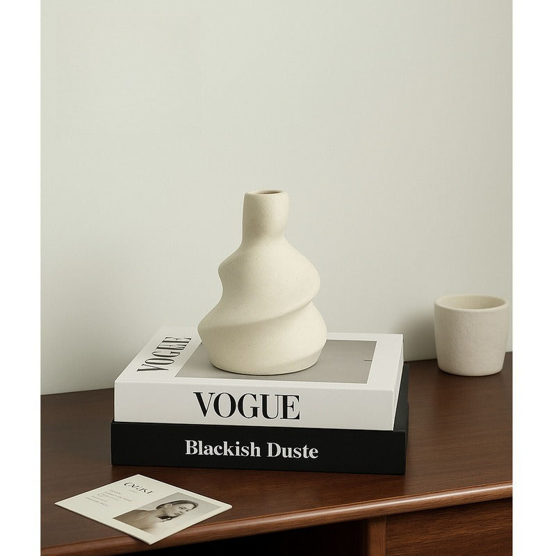 Ice Cream Ceramic Vase – Nordic Mid-Century Minimalist Decor