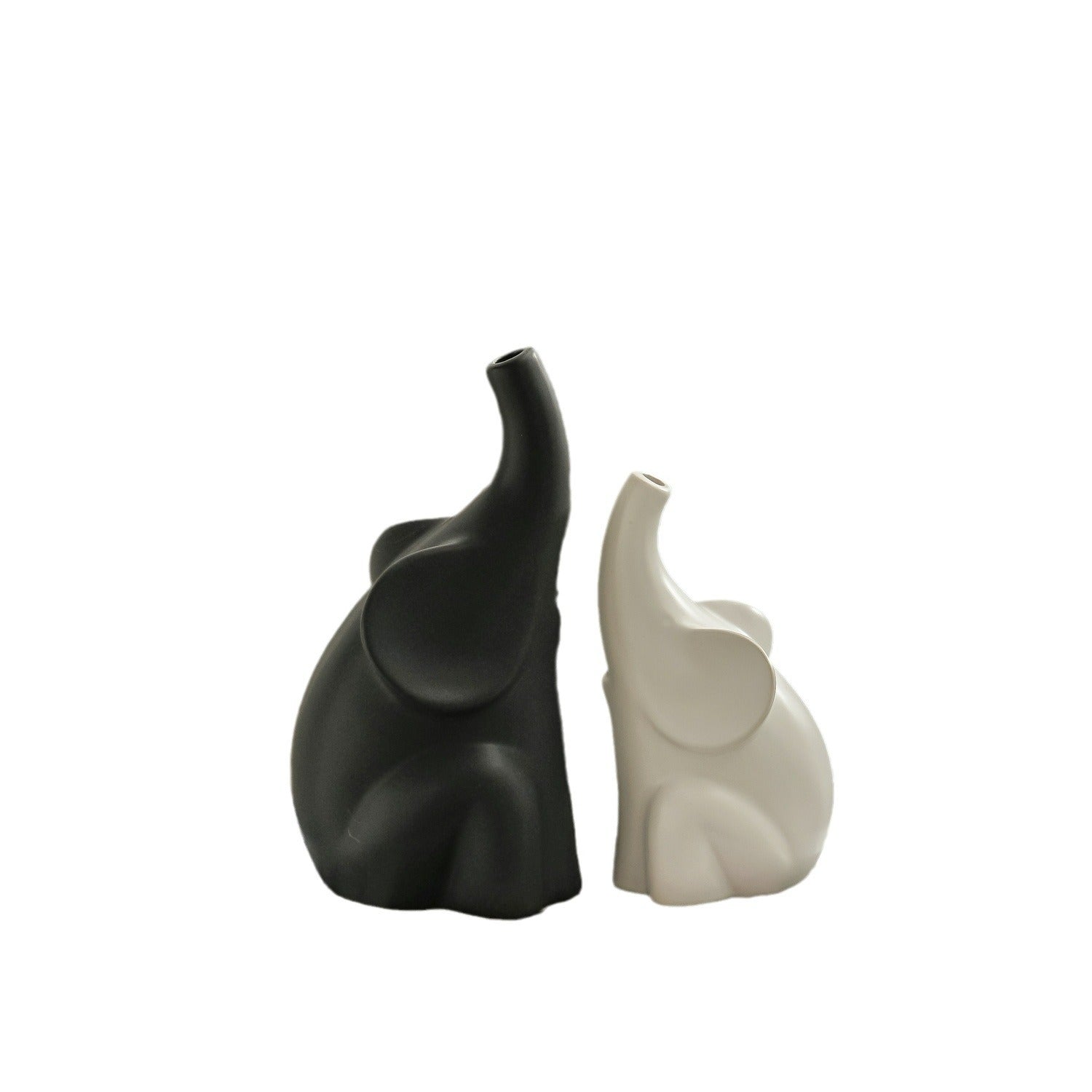 Nordic Modern Elephant Vase Set – High-End Home Decor